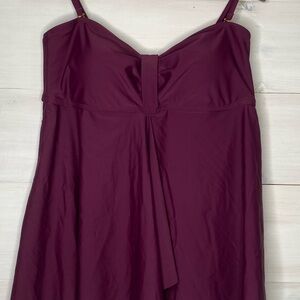 Hildr Women’s Add Size 12 Swim Top - Purple With Gold Hardware